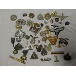 A selection of various military badges,