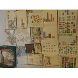 A box containing numerous albums and stock books of World stamps together with stamps in packets,