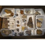 A box of Devon mineral specimens,