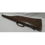 A leather leg of mutton gun case to fit 30" barrels