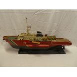 A wooden scale-built model of the supply ship "Fire-stone Deventer" 32" long
