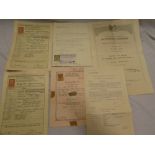 A selection of First War and later original documents relating to Max Goldschmidt including 1916