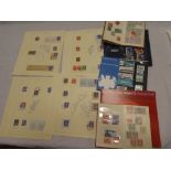 Two small stockbooks with GB and other stamps, 1969 collectors pack, Scottish Island cancels,