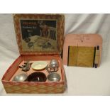 A pre-War Tri-ang childs cookery set No.