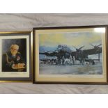 A coloured limited edition aircraft print "Operations On" after Robert Taylor No.