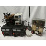 A selection of communications equipment including Palstar PS-30M power unit, Altai EP-90 power unit,