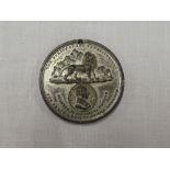 An 1832 white metal medallion for the Reform Bill - Earl Grey,