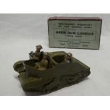 A Britains Ltd bren gun carrier with crew in original box