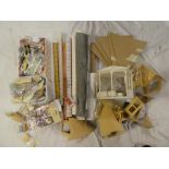 A selection of new dolls house wallpaper, dormer windows, roof pieces,