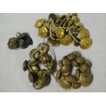 A selection of Victorian gilt Royal Ulster Yacht Club buttons together with various other military