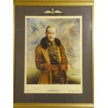 A coloured limited edition print of Lt. Rhodes-Moorhouse V.C. No.