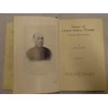 Chi-Chao (L) History of Chinese Political Thought During the Early Tsin Period, one vol,