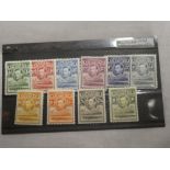 A complete mint set of Basutoland 1938 definitive stamps