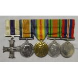 A First War Military Cross group of medals awarded to Lieut F.E.Warran 2nd Bn.