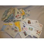 A box containing numerous postal covers, mainly 1970's/80's including flight celebrations, Germany,