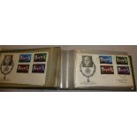 An album containing a collection of 39 Winston Churchill Crown Agents 1966 British Commonwealth