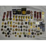 A large selection of shooting medals and medallions including NSRA, National Rifle Association,