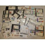 A box containing a large selection of GB first day covers 1960s-2000s