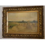 J**H** Greaves - oil on canvas Country landscape with corn field, signed and dated 1912,