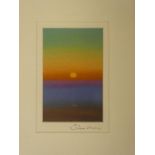 John Miller - gouache "Sunrise", signed, 6" x 3¾",