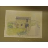 John Miller - watercolour "Roadside Barn on the North Coast", signed and inscribed,