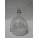 A 19th Century glass fly trap and stopper