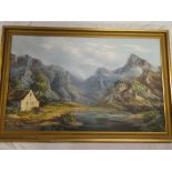 Johann Bontheys - oil on canvas South African lake scene, signed and dated '65,