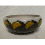 A Royal Doulton pottery circular bowl with lemon decoration