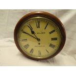 A 19th Century wall clock with painted circular dial by G Wilson of Inverness,