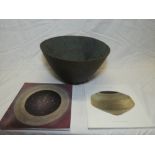 A Studio pottery oxidised circular tapered bowl marked "JW", probably for Jason Wason,