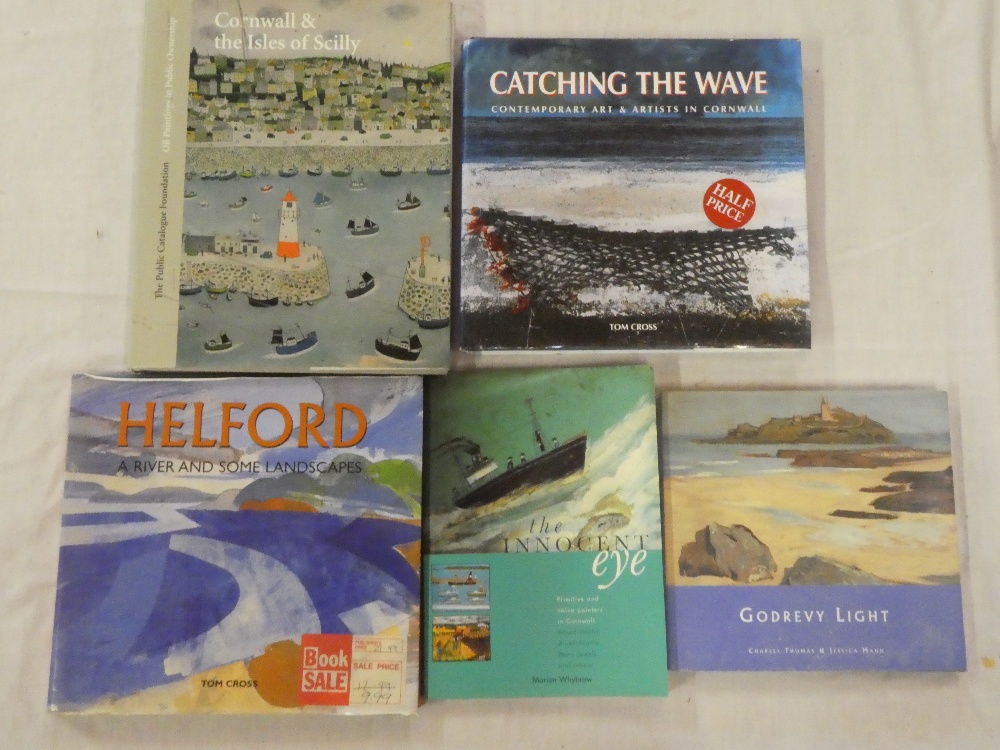 Five Cornish art books including Catching the Wave - Contempory Art and Artists in Cornwall;