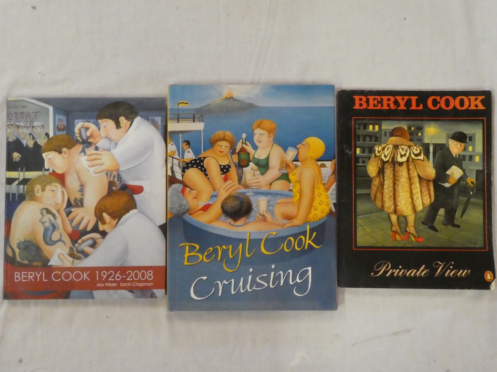 Beryl Cook - Three volumes including Beryl Cook Cruising, 2000, dustjacket; Beryl Cook,