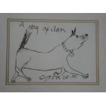 Julian Dyson - pencil "A Dog of Class", signed, inscribed and dated 08.
