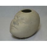 A Studio pottery bowl modelled as a head,