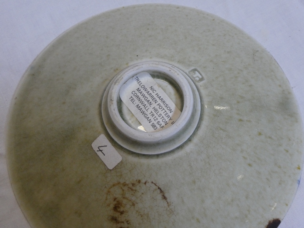 A Studio porcelain circular dish by Nic Harrison with original Newlyn Orion Galleries receipt dated - Image 2 of 2