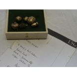 A limited edition set of six bronze "Cornish Seeds" by Kurt Jackson including Restormal Beech,