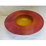 A polished and tinted sycamore circular bowl by Anthony Lyndon Rice,