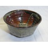 A St Ives Leach pottery circular bowl by Trevor Corser, signed,