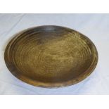 A Studio pottery brown glazed circular bowl by B Picard, Mousehole Pottery,