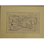 Tony Giles - pen and ink "Viaduct near Helston", signed and dated '84,