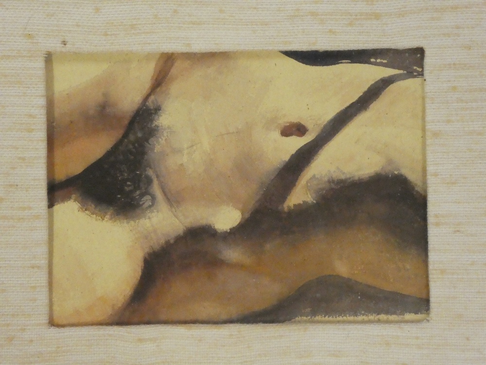 Alec Wyles - oil on paper "Torso" inscribed to verso,