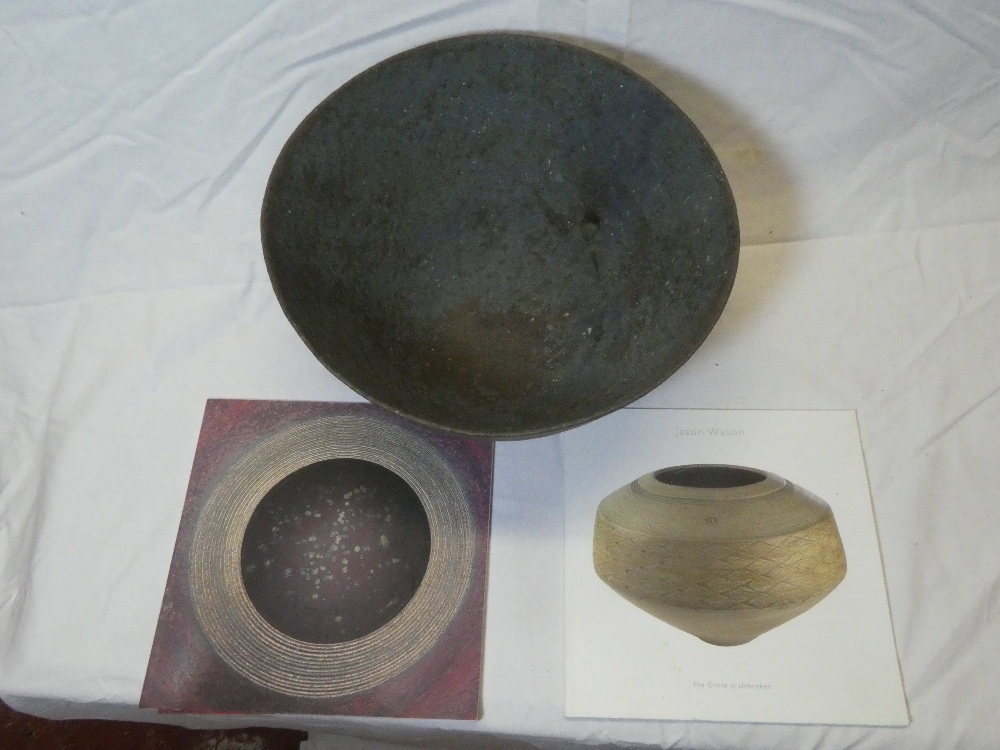 A Studio pottery oxidised circular tapered bowl marked "JW", probably for Jason Wason, - Image 2 of 3