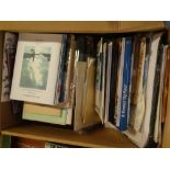 A box containing various Cornish pamphlets and booklets,