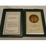 A bronze Rhodesia Independance limited edition medallion in fitted case