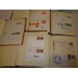 Five folder albums containing a collection of documented USA stationery envelopes and cards,