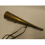 An old brass conical hand blown fog horn