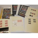 Numerous album pages of mint and used GB stamps including block of four QEII 5/-,