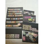 Various stock cards of GB postage due's stamps