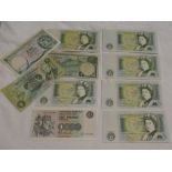 A selection of various £1 notes including a pair of consecutively numbered Somerset notes,