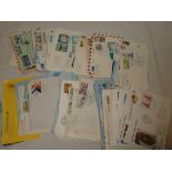 A large bundle of 1980s World Flight covers and cards including Germany, Japan, Europe.
